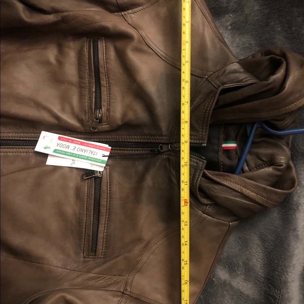 Men’s Italian leather jacket. M. NWT. - Picture 11 of 13